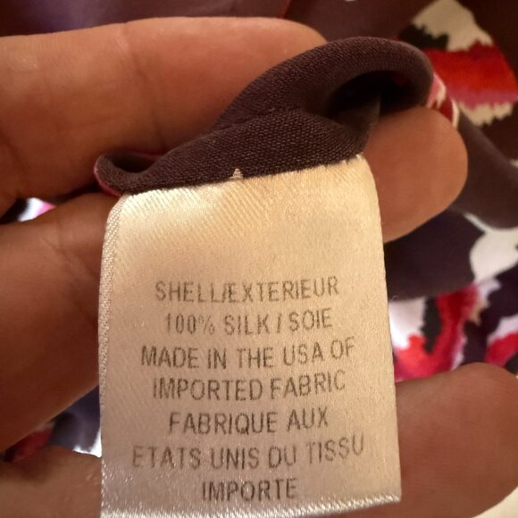 Milly of New York Silk Poppy Floral Print Top Blouse sz 4 - Picture 7 of 7